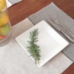 Individuales de algodón color gris