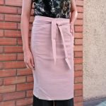 Delantal de cintura rosa palo